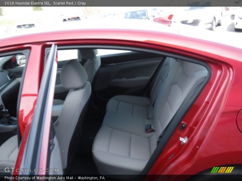 Scarlet Red / Gray 2018 Hyundai Elantra SEL