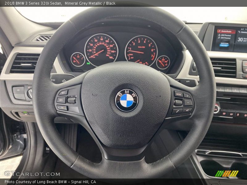 Mineral Grey Metallic / Black 2018 BMW 3 Series 320i Sedan