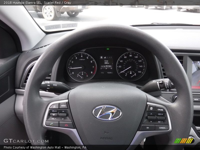 Scarlet Red / Gray 2018 Hyundai Elantra SEL
