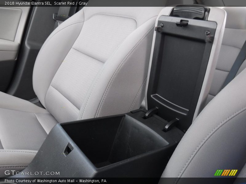 Scarlet Red / Gray 2018 Hyundai Elantra SEL