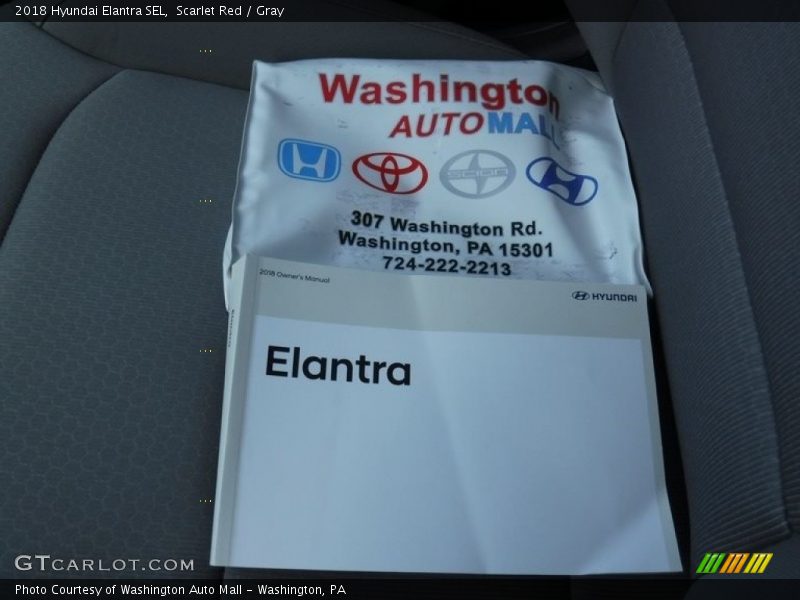 Scarlet Red / Gray 2018 Hyundai Elantra SEL