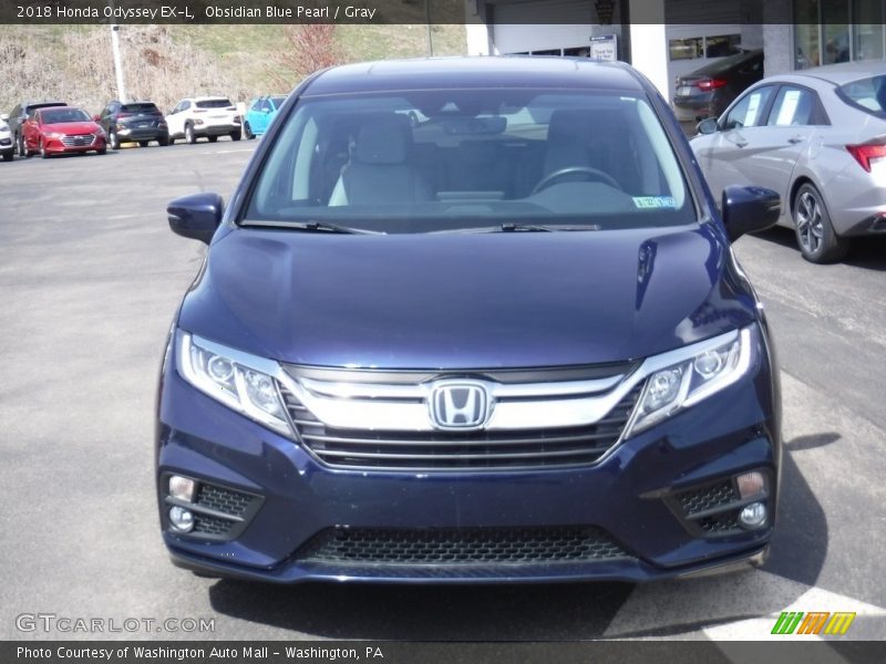Obsidian Blue Pearl / Gray 2018 Honda Odyssey EX-L