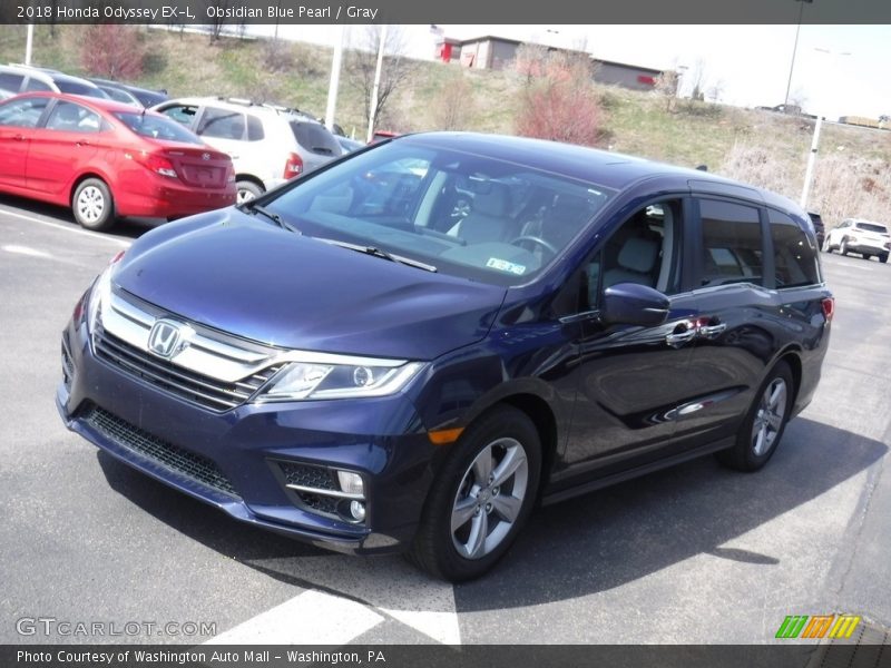 Obsidian Blue Pearl / Gray 2018 Honda Odyssey EX-L