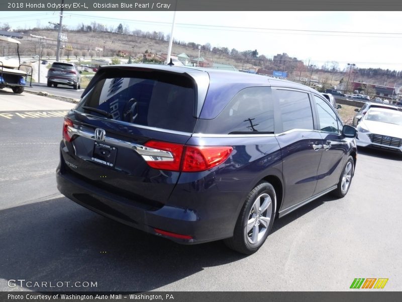 Obsidian Blue Pearl / Gray 2018 Honda Odyssey EX-L