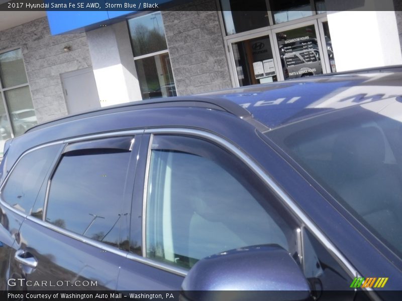 Storm Blue / Black 2017 Hyundai Santa Fe SE AWD