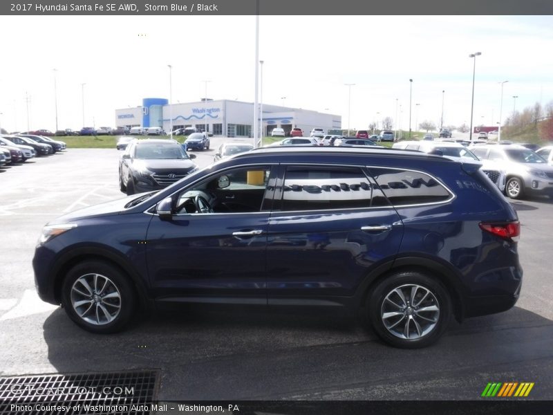 Storm Blue / Black 2017 Hyundai Santa Fe SE AWD