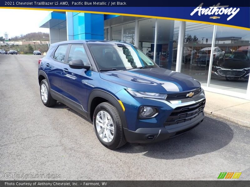 Pacific Blue Metallic / Jet Black 2021 Chevrolet TrailBlazer LS AWD