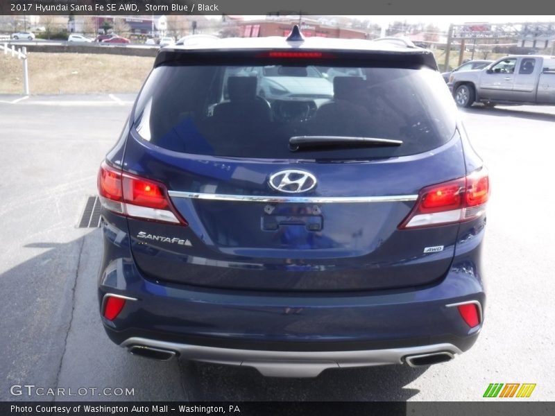 Storm Blue / Black 2017 Hyundai Santa Fe SE AWD