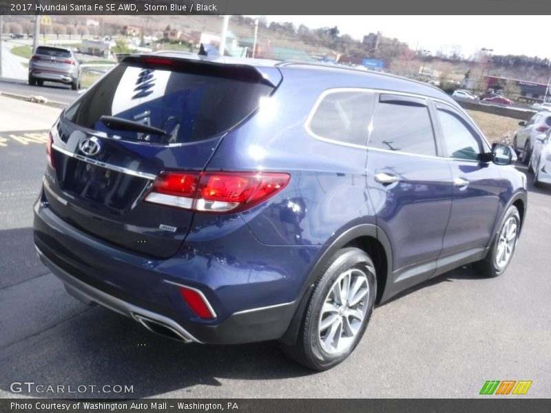 Storm Blue / Black 2017 Hyundai Santa Fe SE AWD