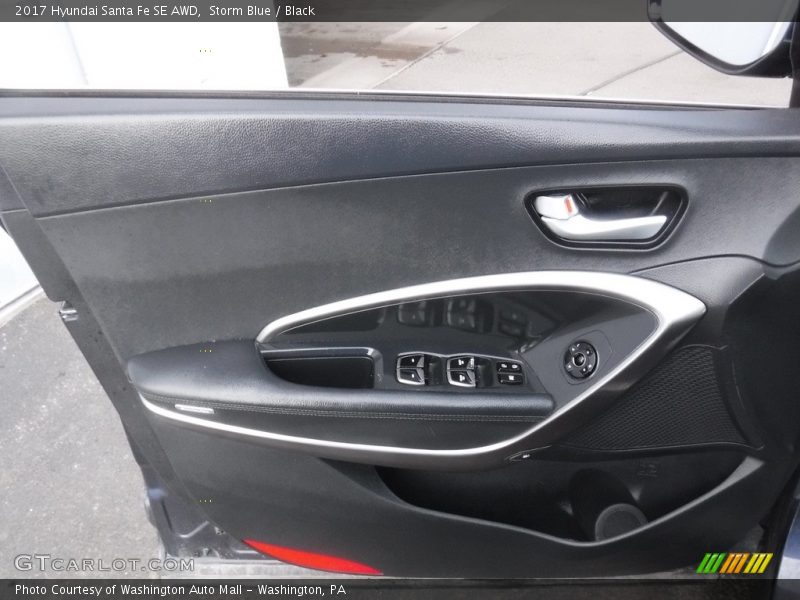 Storm Blue / Black 2017 Hyundai Santa Fe SE AWD