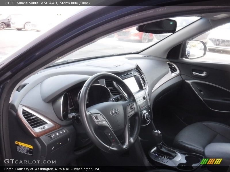 Storm Blue / Black 2017 Hyundai Santa Fe SE AWD