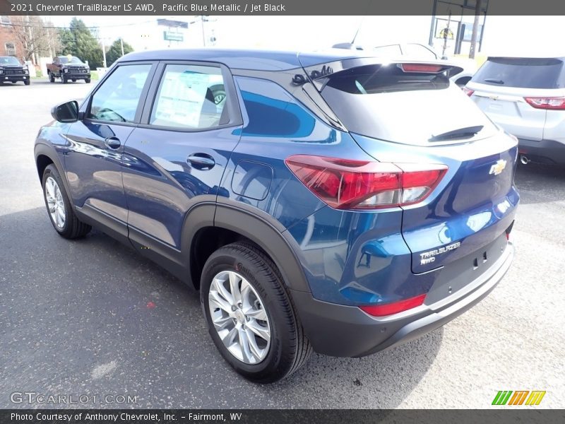 Pacific Blue Metallic / Jet Black 2021 Chevrolet TrailBlazer LS AWD