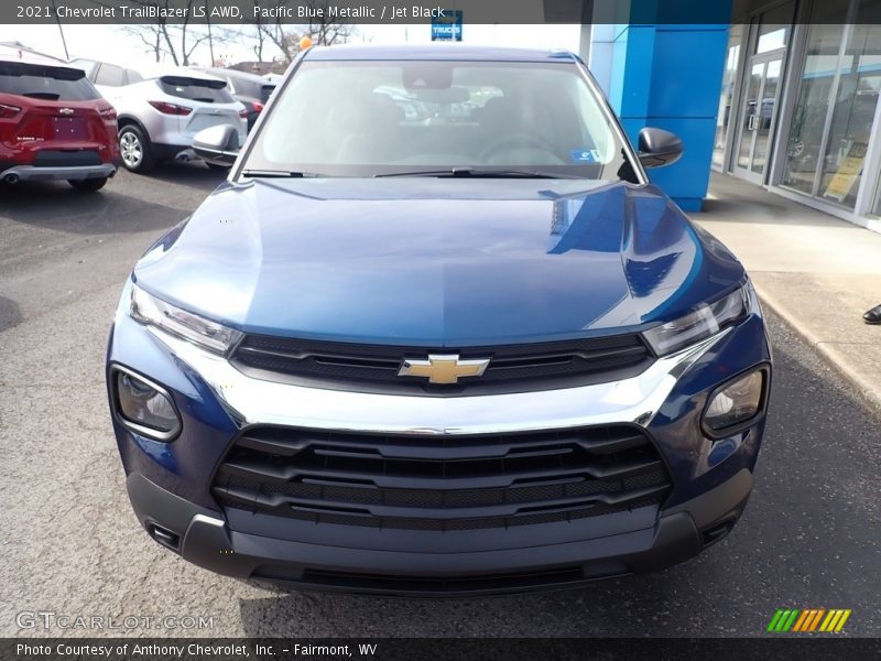 Pacific Blue Metallic / Jet Black 2021 Chevrolet TrailBlazer LS AWD