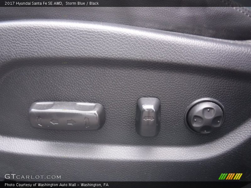 Storm Blue / Black 2017 Hyundai Santa Fe SE AWD