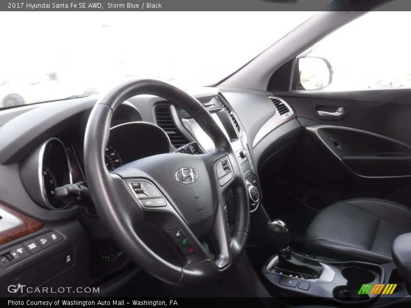 Storm Blue / Black 2017 Hyundai Santa Fe SE AWD