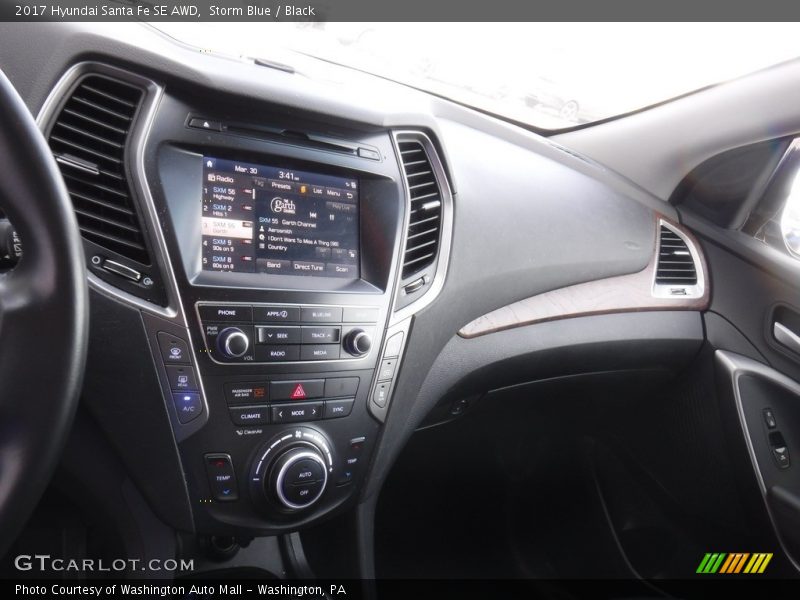 Storm Blue / Black 2017 Hyundai Santa Fe SE AWD