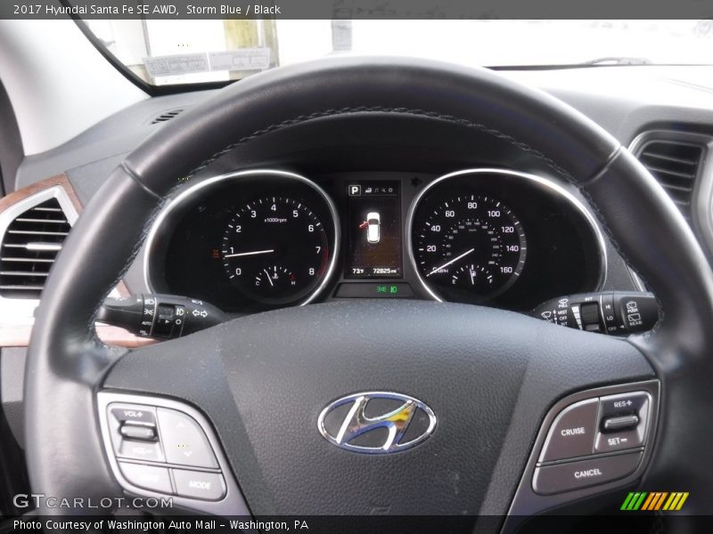 Storm Blue / Black 2017 Hyundai Santa Fe SE AWD