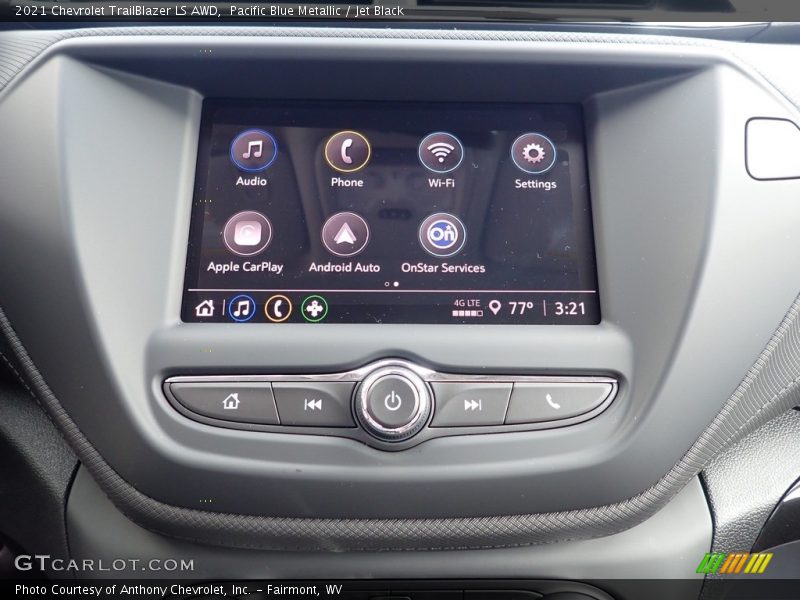 Pacific Blue Metallic / Jet Black 2021 Chevrolet TrailBlazer LS AWD