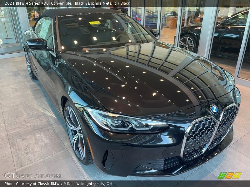 Black Sapphire Metallic / Black 2021 BMW 4 Series 430i Convertible