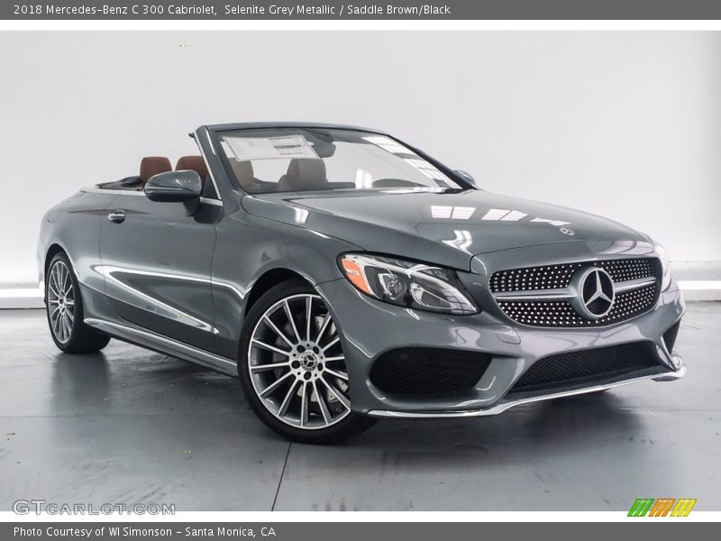 Selenite Grey Metallic / Saddle Brown/Black 2018 Mercedes-Benz C 300 Cabriolet