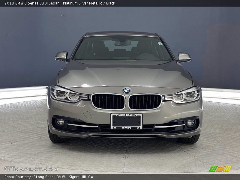 Platinum Silver Metallic / Black 2018 BMW 3 Series 330i Sedan