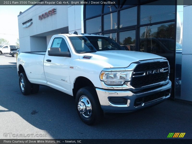 Bright White / Diesel Gray/Black 2021 Ram 3500 Tradesman Regular Cab 4x4