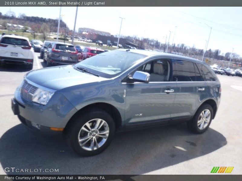 Steel Blue Metallic / Light Camel 2010 Lincoln MKX AWD