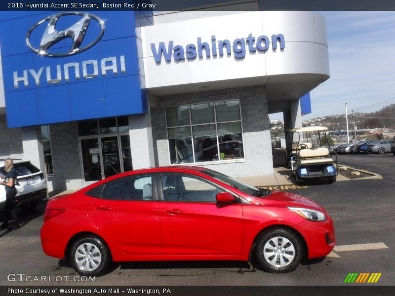 Boston Red / Gray 2016 Hyundai Accent SE Sedan