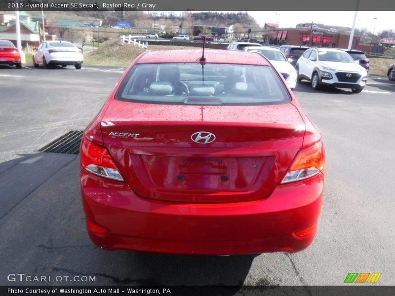 Boston Red / Gray 2016 Hyundai Accent SE Sedan