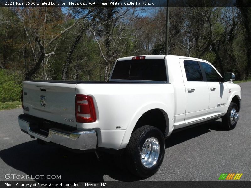 Pearl White / Cattle Tan/Black 2021 Ram 3500 Limited Longhorn Mega Cab 4x4