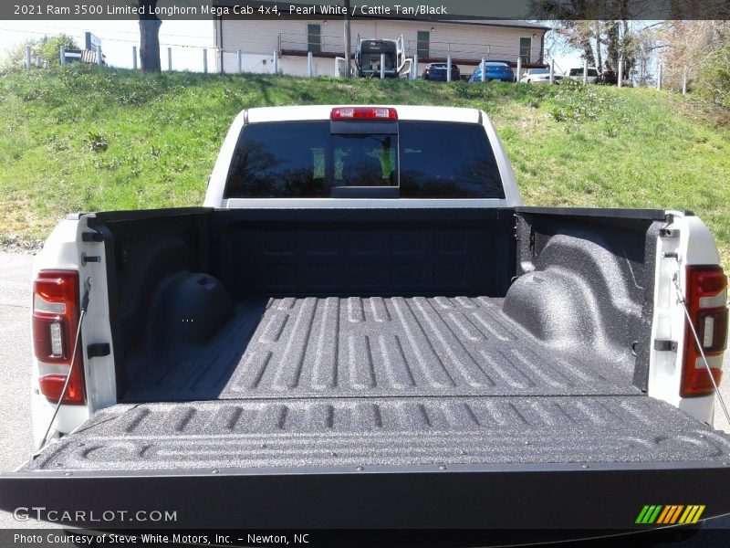 Pearl White / Cattle Tan/Black 2021 Ram 3500 Limited Longhorn Mega Cab 4x4