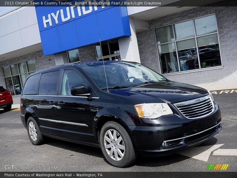 Brilliant Black Crystal Pearl / Black/Light Graystone 2013 Chrysler Town & Country Touring