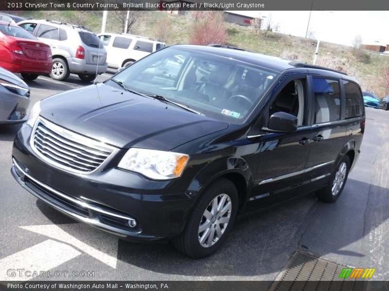 Brilliant Black Crystal Pearl / Black/Light Graystone 2013 Chrysler Town & Country Touring