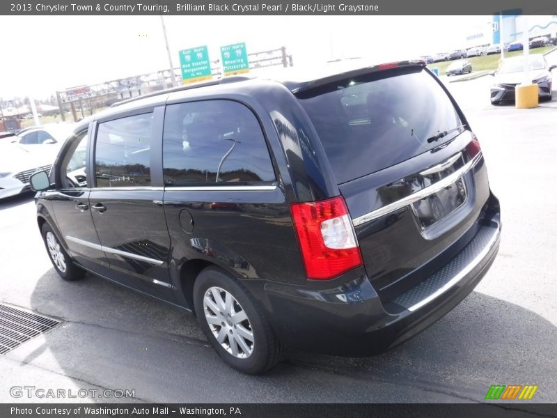 Brilliant Black Crystal Pearl / Black/Light Graystone 2013 Chrysler Town & Country Touring