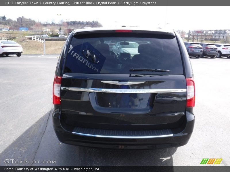 Brilliant Black Crystal Pearl / Black/Light Graystone 2013 Chrysler Town & Country Touring