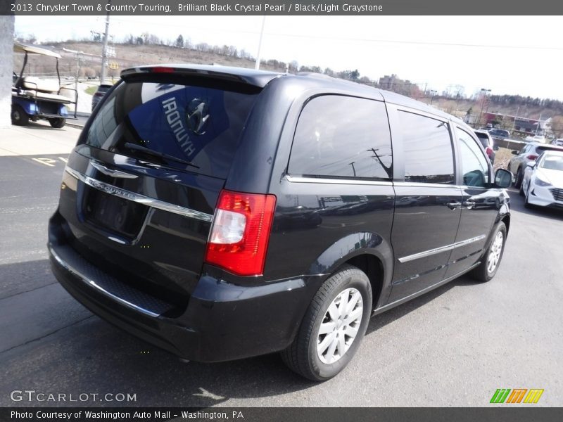 Brilliant Black Crystal Pearl / Black/Light Graystone 2013 Chrysler Town & Country Touring