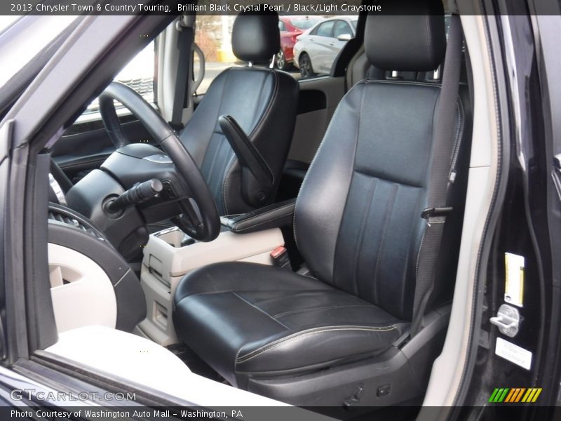 Brilliant Black Crystal Pearl / Black/Light Graystone 2013 Chrysler Town & Country Touring