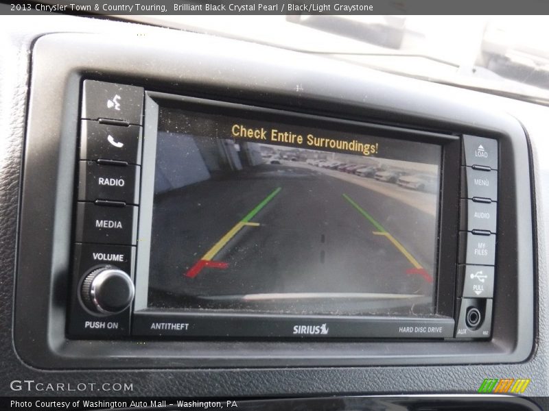 Brilliant Black Crystal Pearl / Black/Light Graystone 2013 Chrysler Town & Country Touring