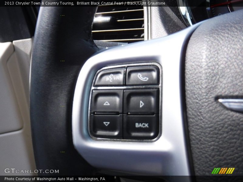 Brilliant Black Crystal Pearl / Black/Light Graystone 2013 Chrysler Town & Country Touring