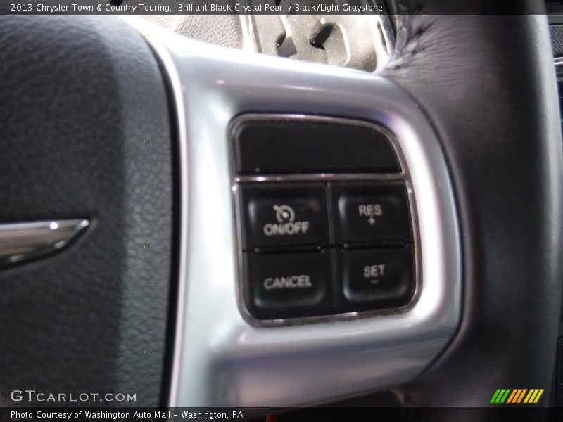 Brilliant Black Crystal Pearl / Black/Light Graystone 2013 Chrysler Town & Country Touring