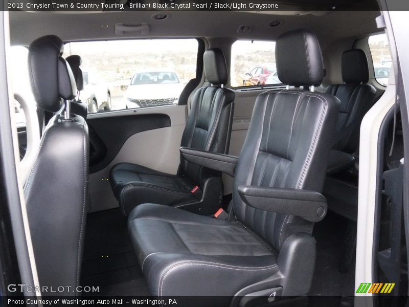 Brilliant Black Crystal Pearl / Black/Light Graystone 2013 Chrysler Town & Country Touring