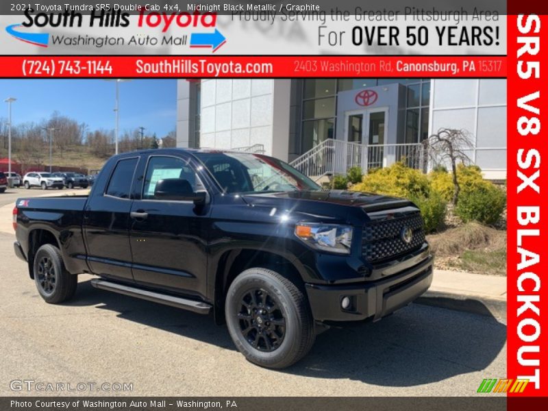 Midnight Black Metallic / Graphite 2021 Toyota Tundra SR5 Double Cab 4x4