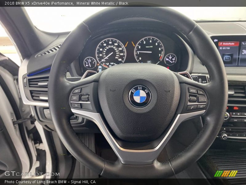 Mineral White Metallic / Black 2018 BMW X5 xDrive40e iPerfomance