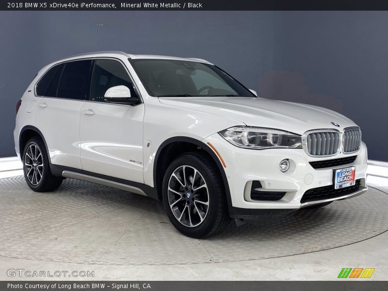 Mineral White Metallic / Black 2018 BMW X5 xDrive40e iPerfomance