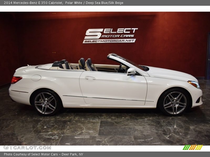 Polar White / Deep Sea Blue/Silk Beige 2014 Mercedes-Benz E 350 Cabriolet