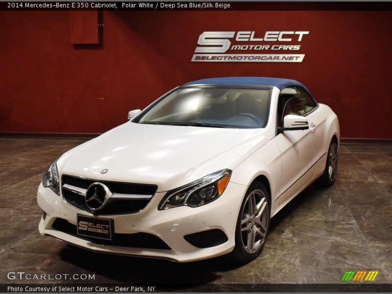 Polar White / Deep Sea Blue/Silk Beige 2014 Mercedes-Benz E 350 Cabriolet