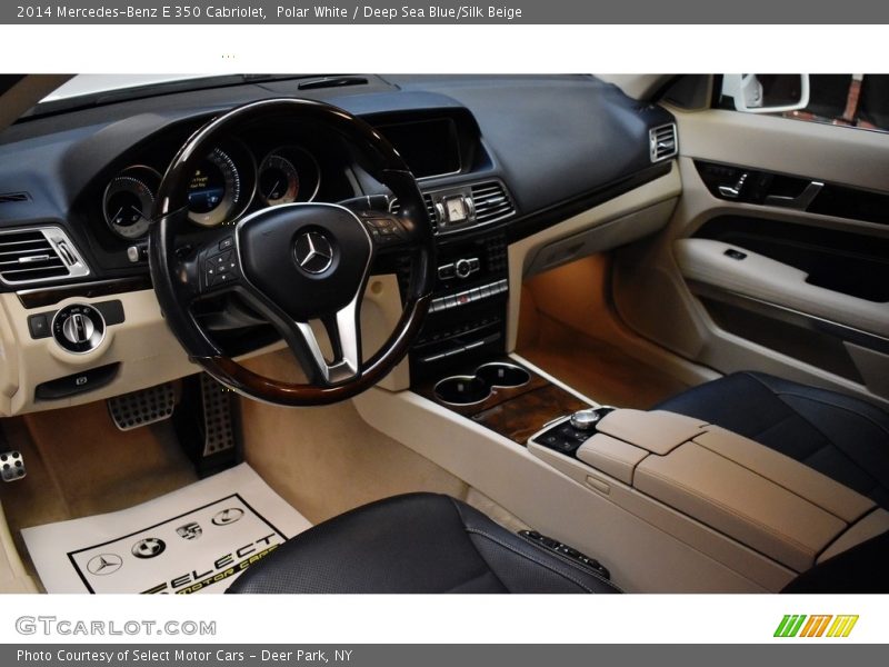 Polar White / Deep Sea Blue/Silk Beige 2014 Mercedes-Benz E 350 Cabriolet