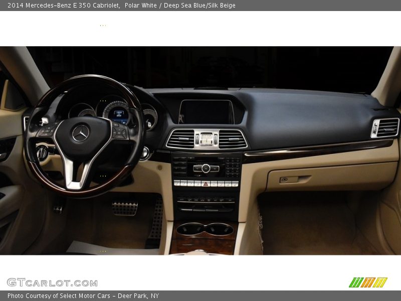 Polar White / Deep Sea Blue/Silk Beige 2014 Mercedes-Benz E 350 Cabriolet