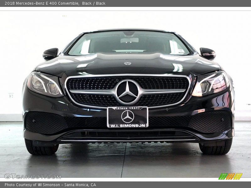 Black / Black 2018 Mercedes-Benz E 400 Convertible