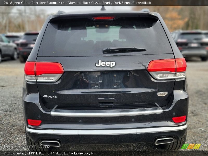 Diamond Black Crystal Pearl / Dark Sienna Brown/Black 2018 Jeep Grand Cherokee Summit 4x4